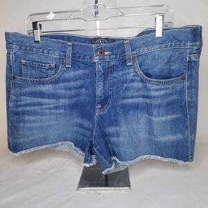 Lucky Brand Size 12/31 Blue Denim Jean Shorts "The Cut Off" 100%cotton